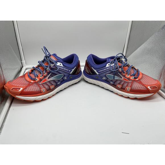 Brooks Transcend 2 Purple Salmon Coral Athletic Running Walking Womens Shoes 9.5 - Picture 3 of 7
